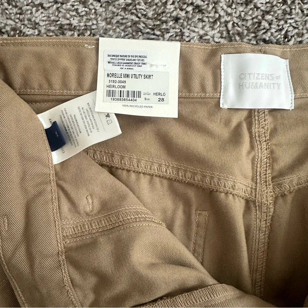 Citizens Of Humanity Beige Mini Skirt